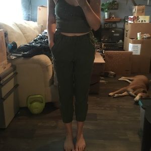 j crew olive green joggers